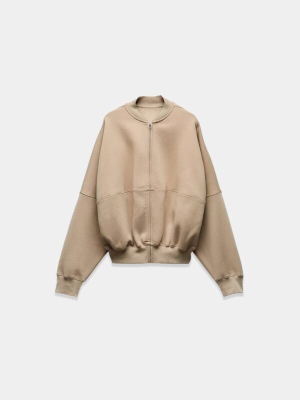 Beige Sweater with Zipper