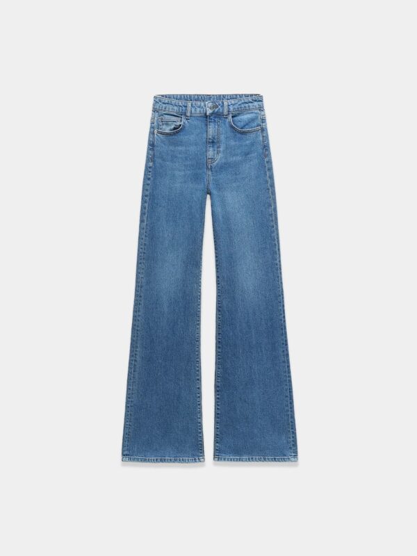 High-Waisted Flared Jeans