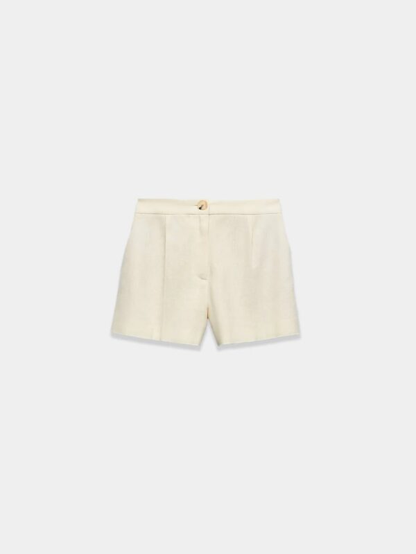 White Linen Shorts