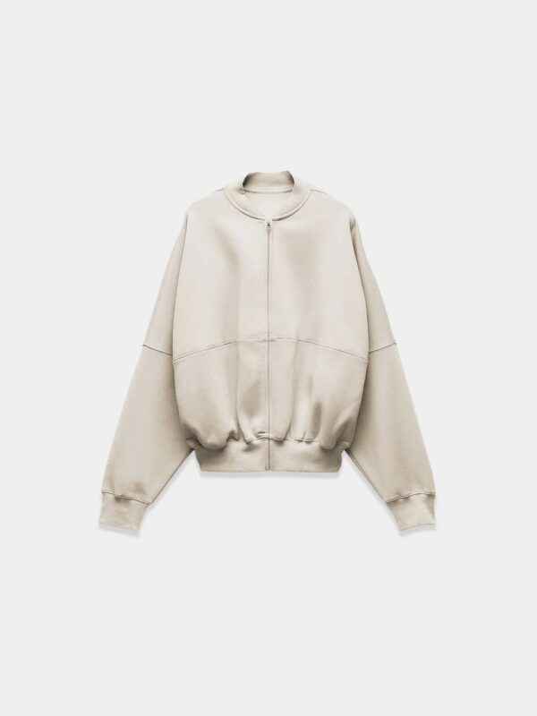 White sweater with zipper